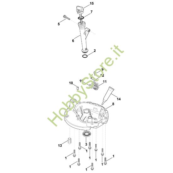 Picture of J - Sistema di lubrificazione, coppa dell'olio XT-800 (XT800-3088)